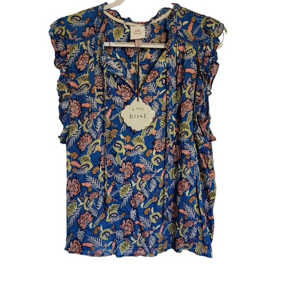 NWT Knox Rose Flutter Sleeve Flowy Floral Top Size XXL - Picture 4 of 13